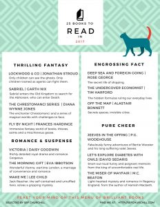 Books to read in 2017 - 50 book reading challenge